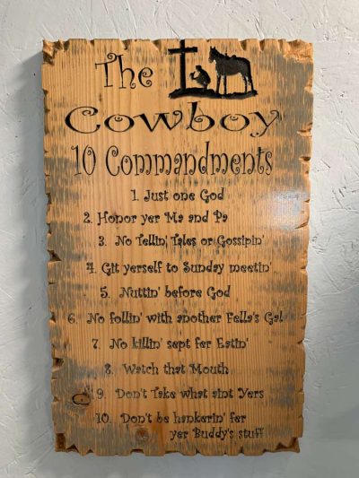 cowboy ten commandments