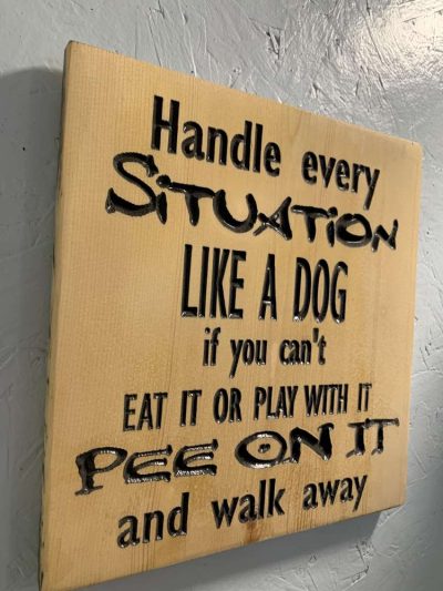 handle every situation like a dog