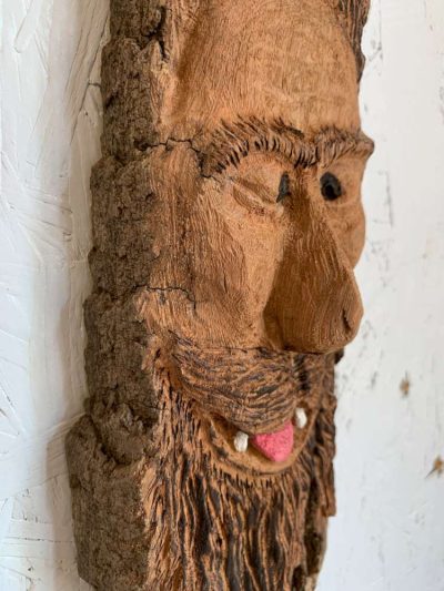 Whimsical Snaggle-Toothed Wood Spirit