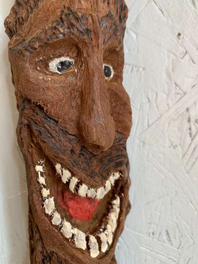 Crazy Laughing Wood Spirit